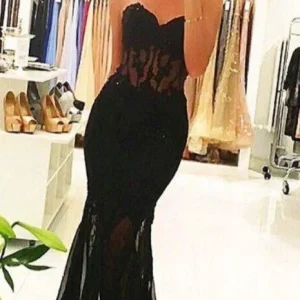 import placeholder for black sweetheart mermaid sexy lace prom 160218557