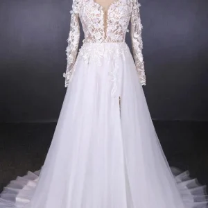import placeholder for a line tulle lace appliques long sleeves 160220279